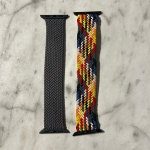 Bundle of Textured Solo Loop Apple Watch 38/40 Bands Sz XS